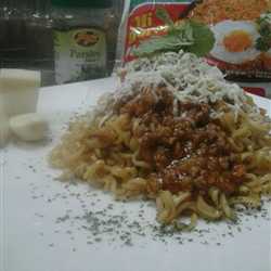 Indomie With Sauce Bolognaise